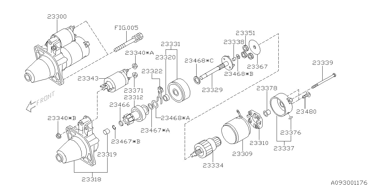 Diagram STARTER for your 2007 Subaru WRX   