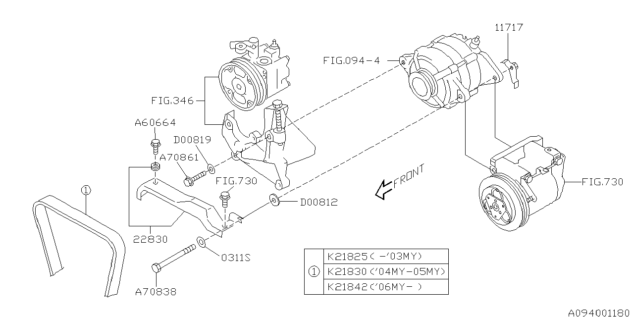 Diagram ALTERNATOR for your 2022 Subaru STI   