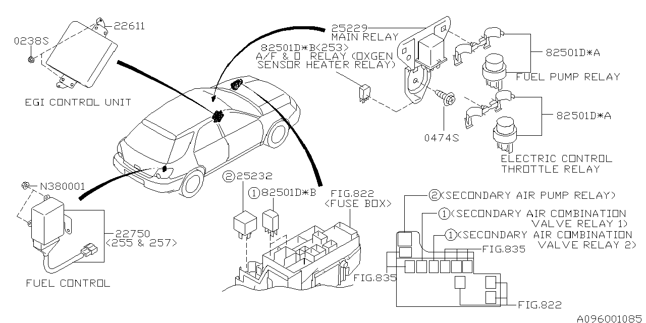 Diagram RELAY & SENSOR (ENGINE) for your 2020 Subaru Forester   