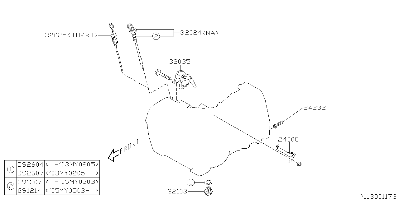 Diagram MT, TRANSMISSION CASE for your Subaru Impreza  