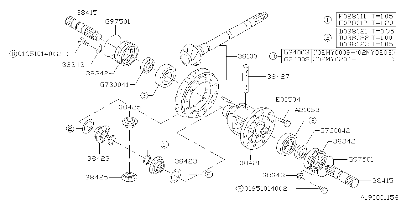 Diagram DIFFERENTIAL (TRANSMISSION) for your 2023 Subaru Crosstrek 2.0L CVT Base 