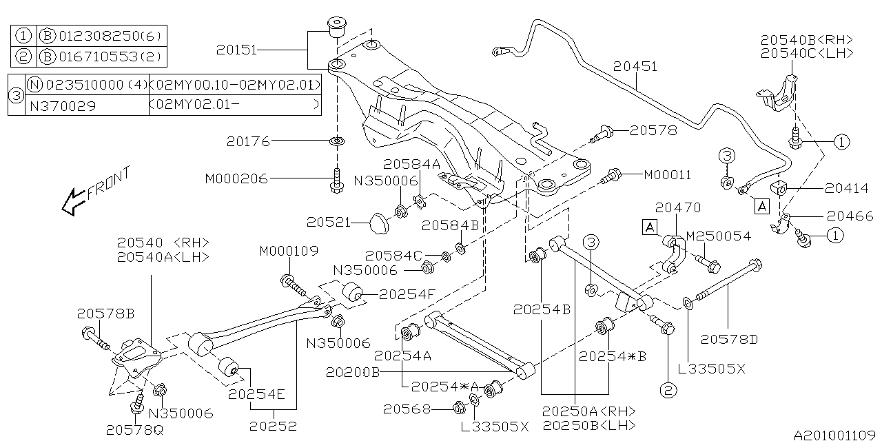 Diagram REAR SUSPENSION for your 2002 Subaru WRX  SEDAN 