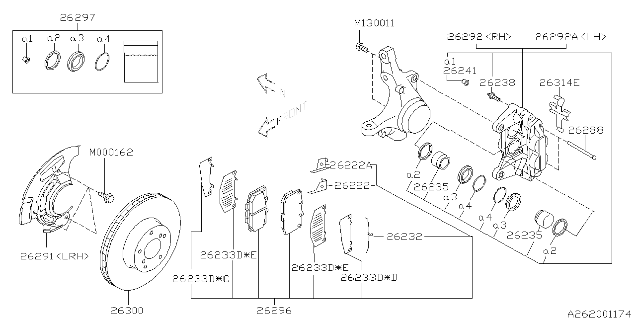 Diagram FRONT BRAKE for your Volkswagen