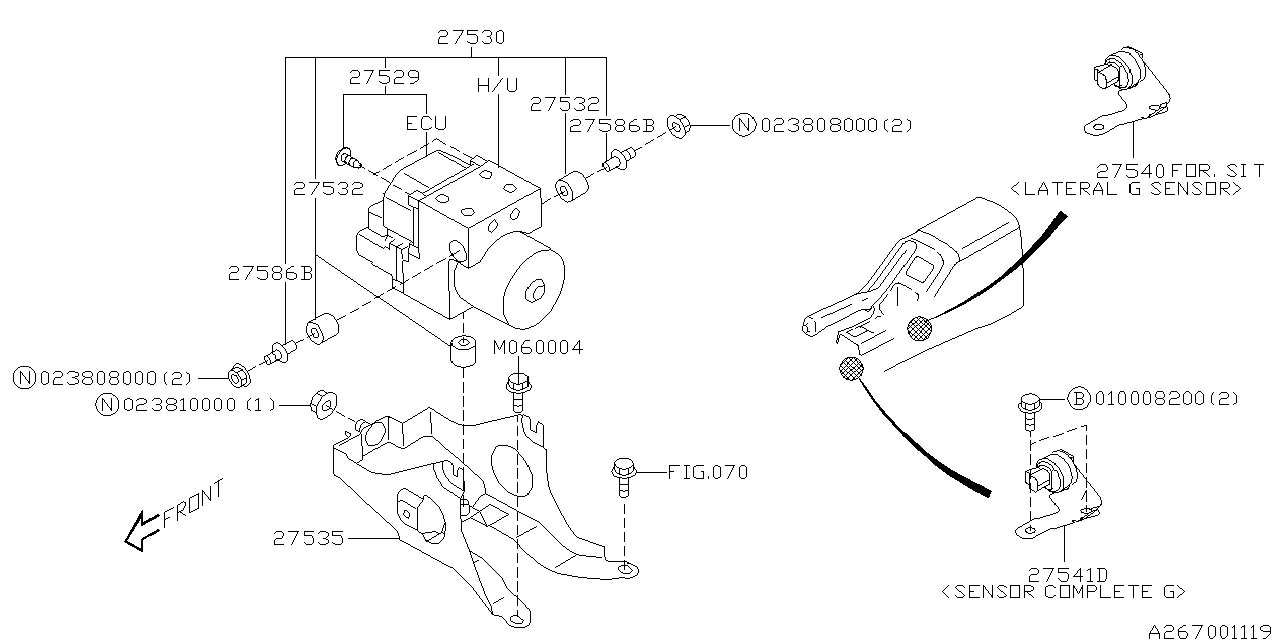 Diagram ANTILOCK BRAKE SYSTEM for your 2016 Subaru STI   