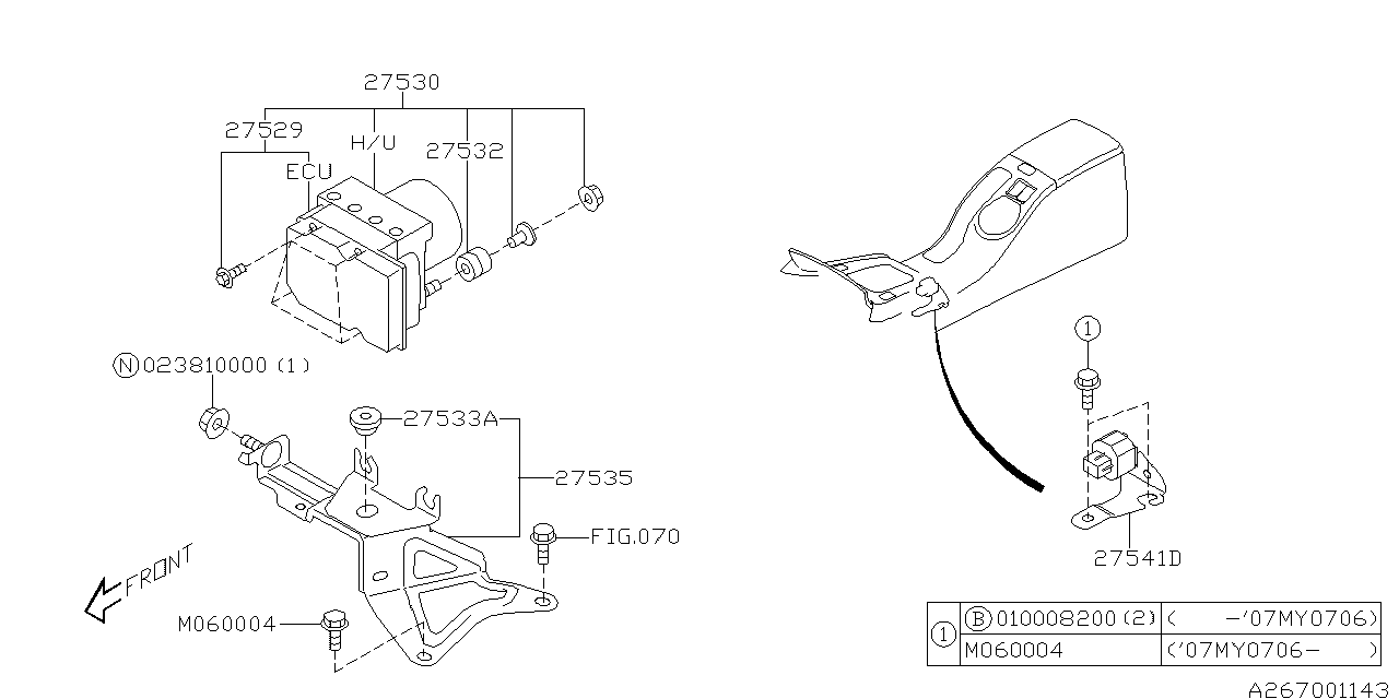 Diagram ANTILOCK BRAKE SYSTEM for your Subaru