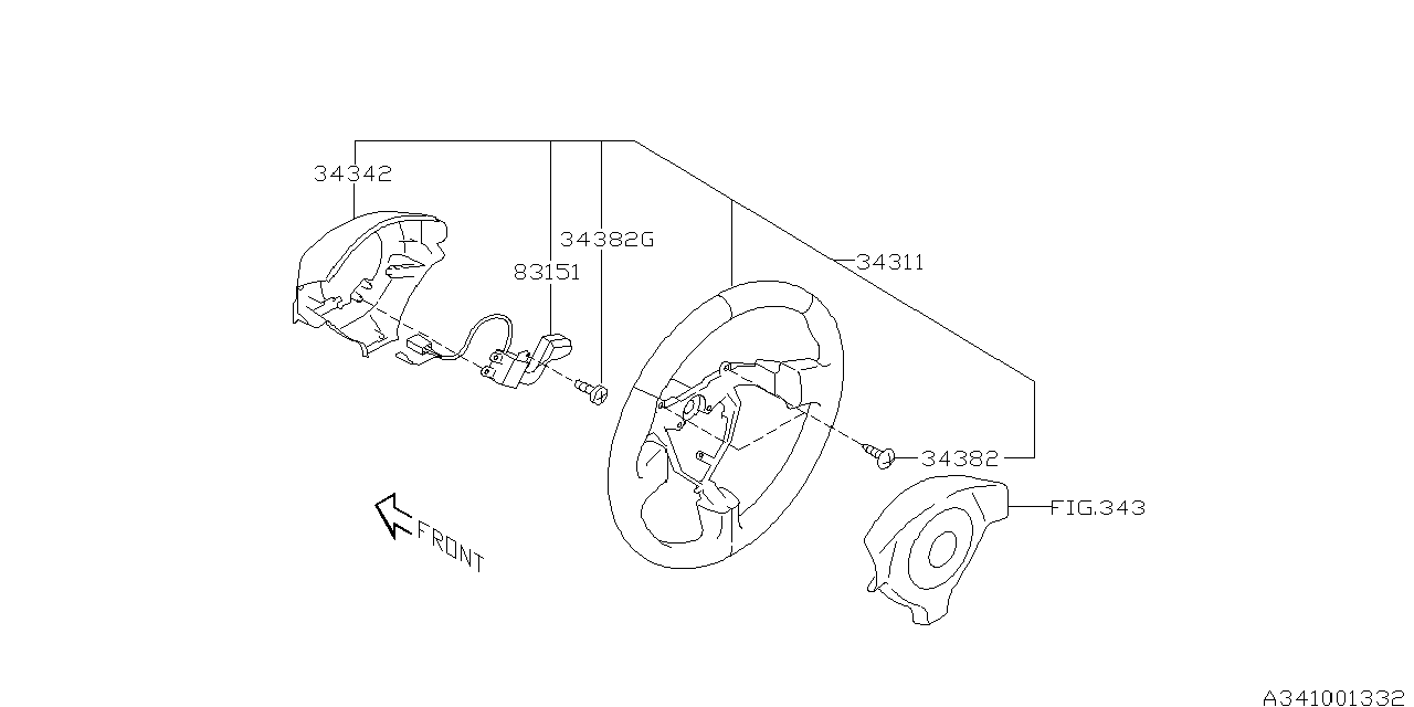 Diagram STEERING COLUMN for your 2025 Subaru Crosstrek   