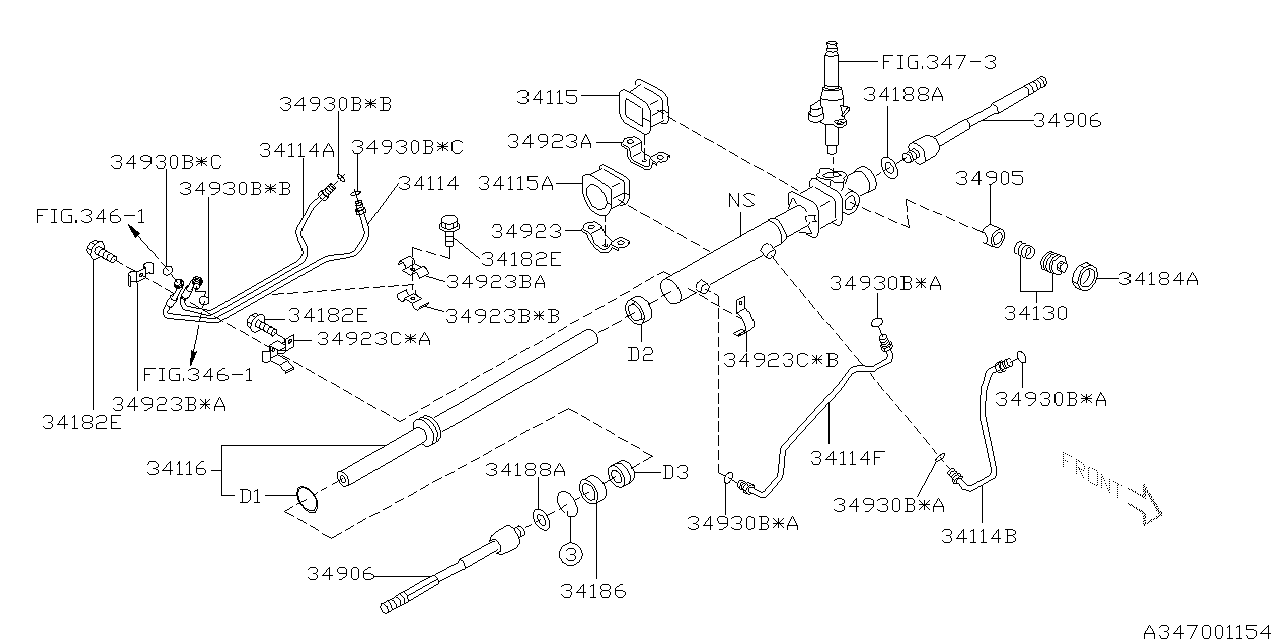 Diagram POWER STEERING GEAR BOX for your 2020 Subaru Impreza   