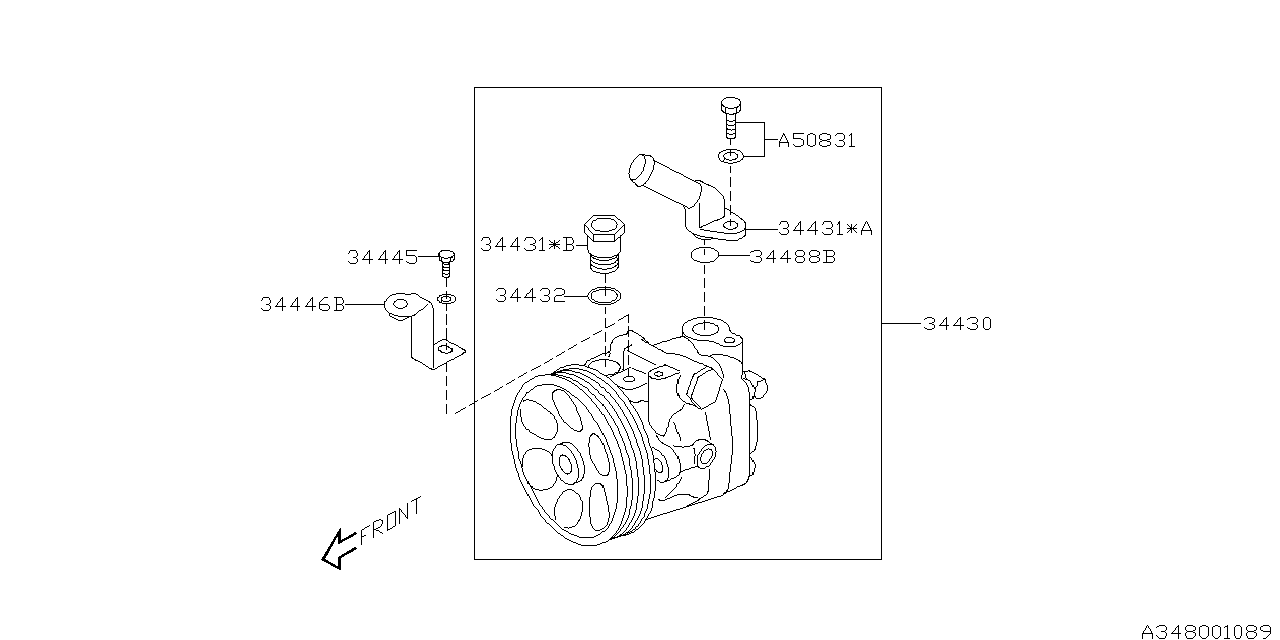 Diagram OIL PUMP for your 2002 Subaru Outback   