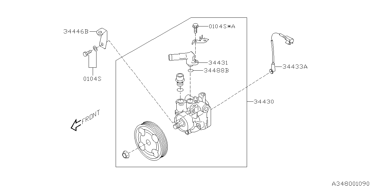 Diagram OIL PUMP for your 2012 Subaru Legacy  R Premium Sedan 