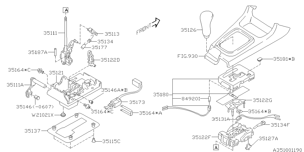 Diagram SELECTOR SYSTEM for your 2014 Subaru Legacy   