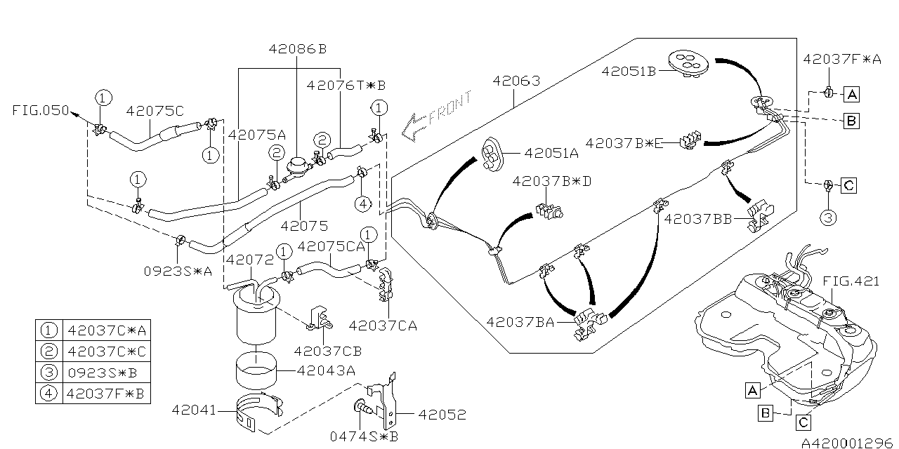 Diagram FUEL PIPING for your 2005 Subaru Impreza   