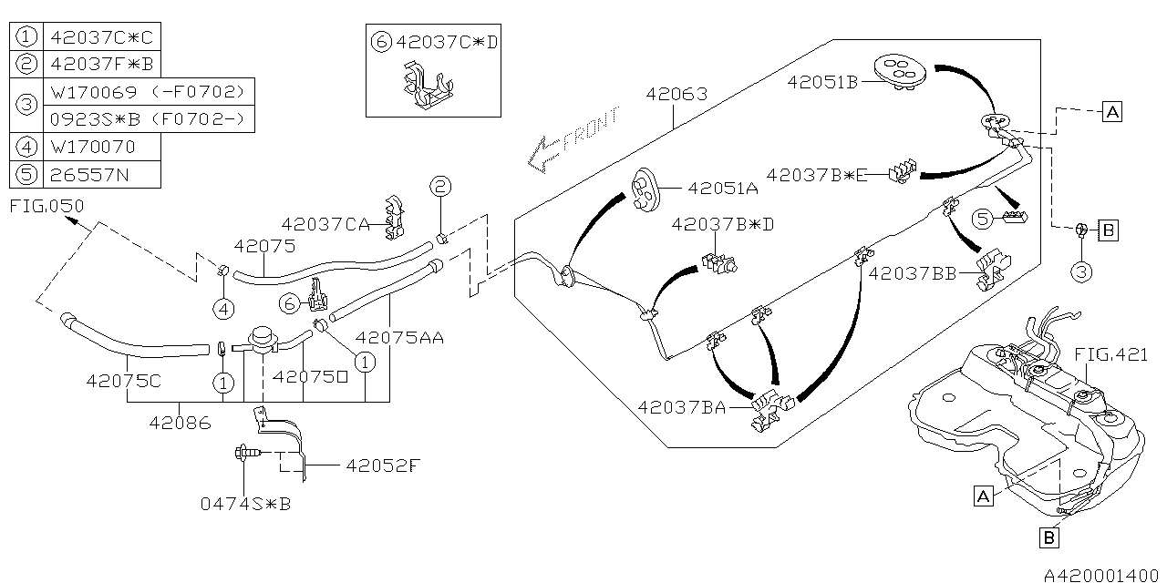 Diagram FUEL PIPING for your 1995 Subaru Impreza  LE Wagon 