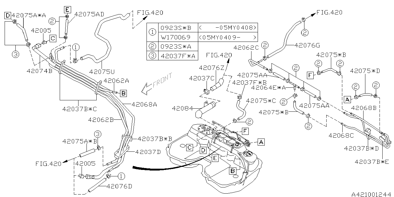 Diagram FUEL TANK for your 2001 Subaru Impreza  Limited Wagon 