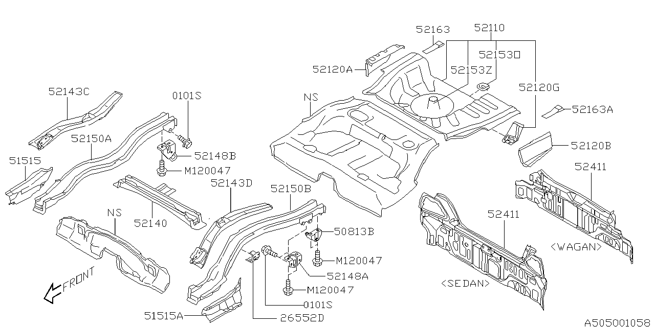 Diagram BODY PANEL for your 2002 Subaru WRX   