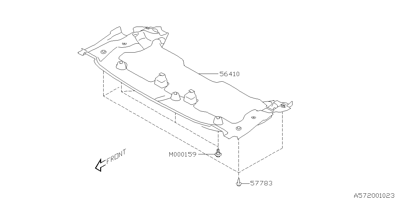 Diagram UNDER COVER & EXHAUST COVER for your 2001 Subaru STI   