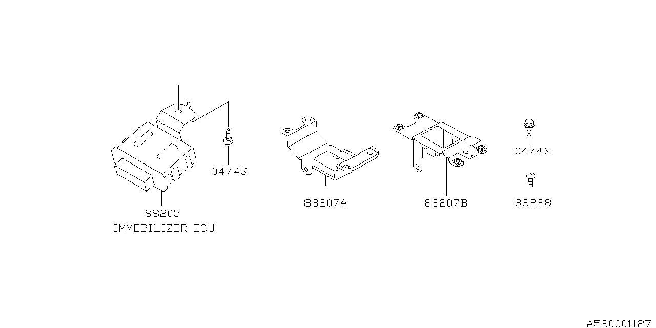 Diagram KEY KIT & KEY LOCK for your Subaru Legacy  