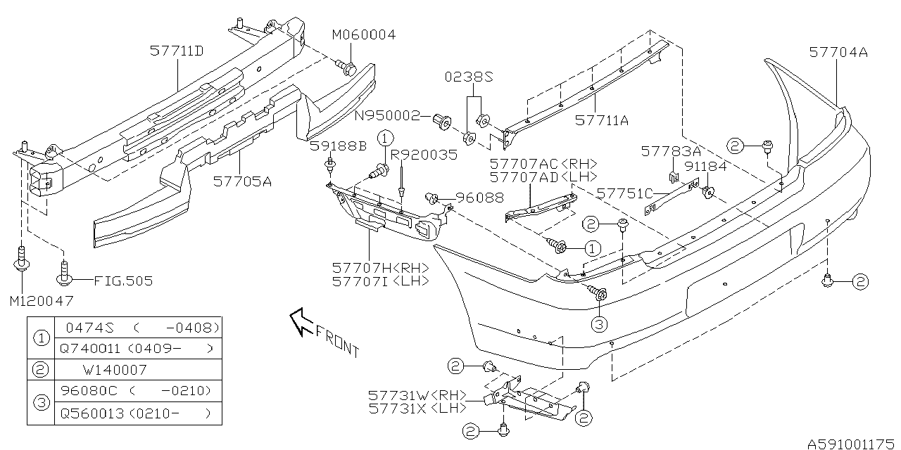 REAR BUMPER Diagram