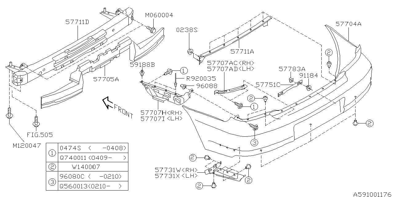 Diagram REAR BUMPER for your 2019 Subaru Forester  Plus w/EyeSight 