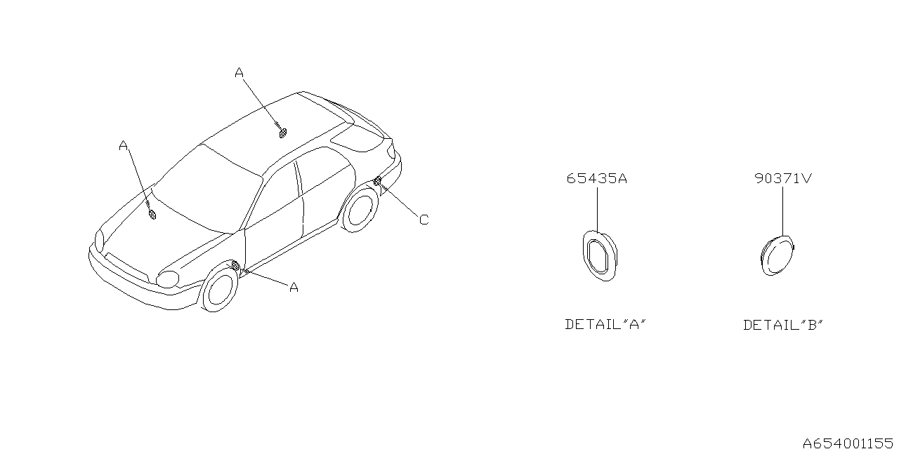 Diagram SUN ROOF for your Subaru Impreza  