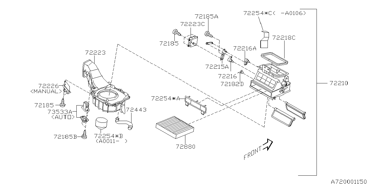 Diagram HEATER SYSTEM for your 2003 Subaru Impreza   