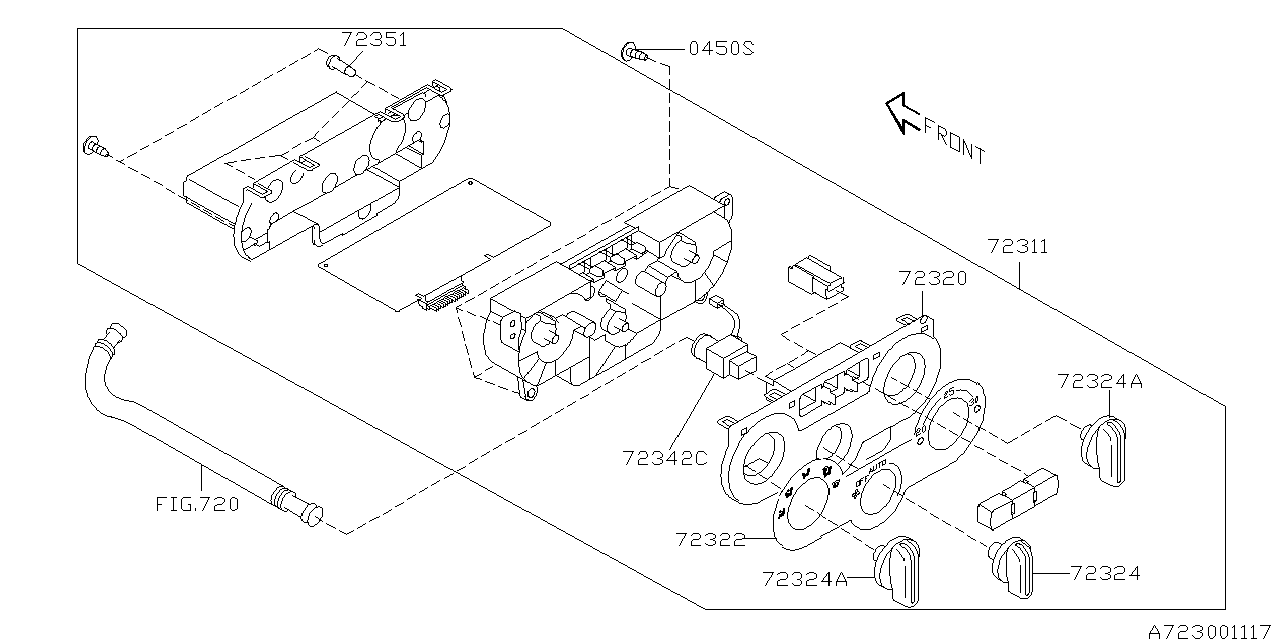 Diagram HEATER CONTROL for your 2012 Subaru Impreza  Sport Wagon 