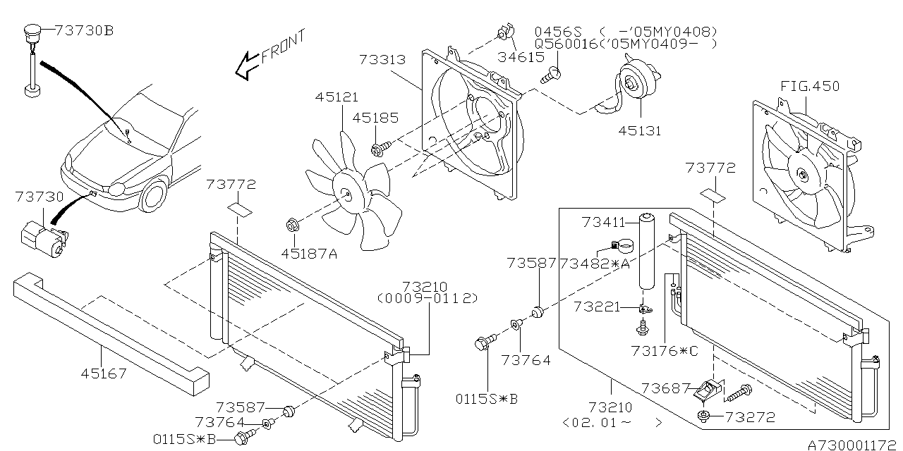 Diagram AIR CONDITIONER SYSTEM for your 2002 Subaru WRX   