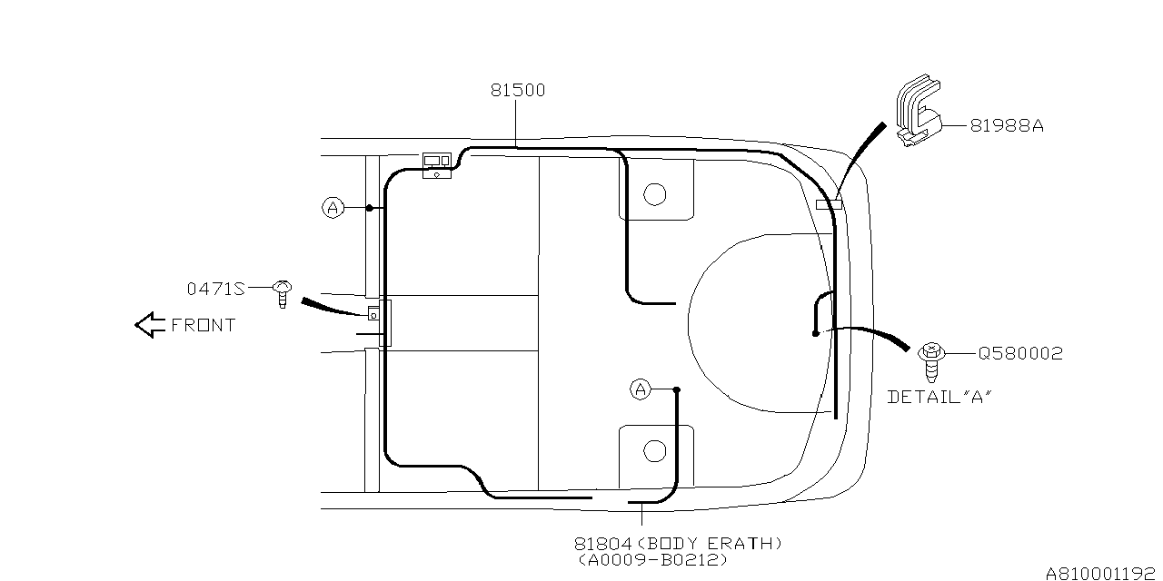 047105120 - Subaru Glove Box Clip. Tapping Screw Pan Flange | Subaru