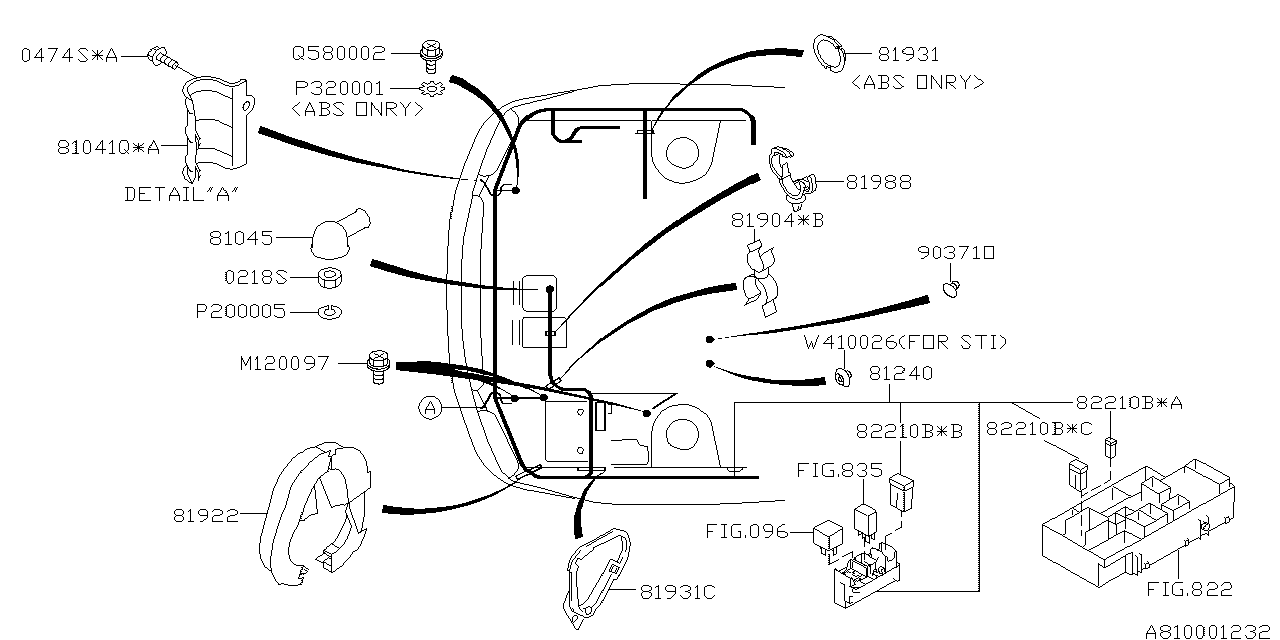 Diagram WIRING HARNESS (MAIN) for your 2000 Subaru WRX   