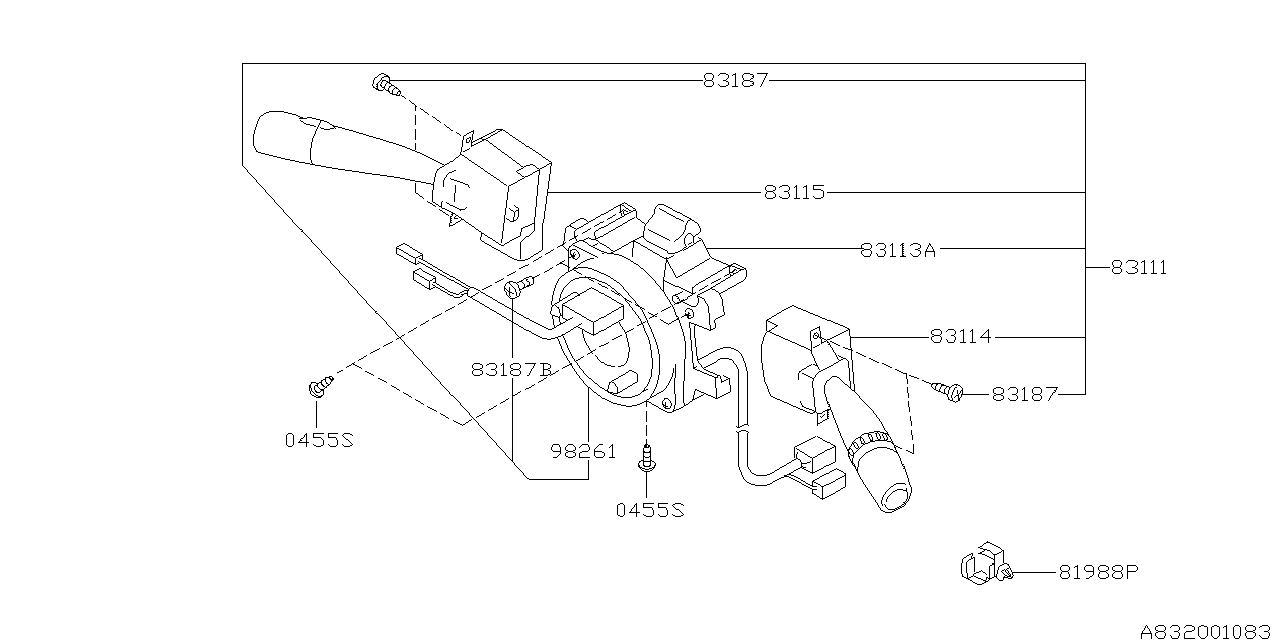 Diagram SWITCH (COMBINATION) for your Subaru Impreza  