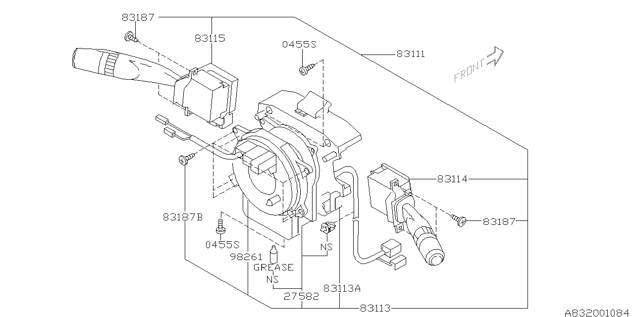 Diagram SWITCH (COMBINATION) for your 2008 Subaru STI   