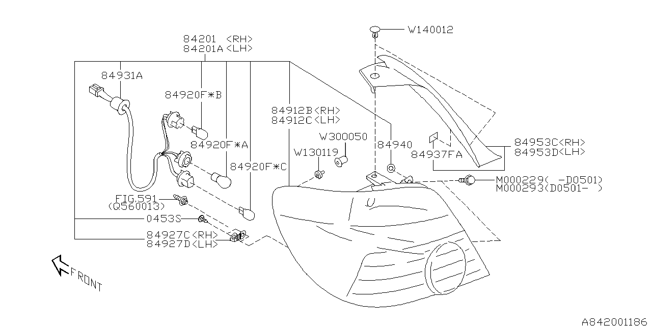 Diagram LAMP (REAR) for your 2004 Subaru WRX   