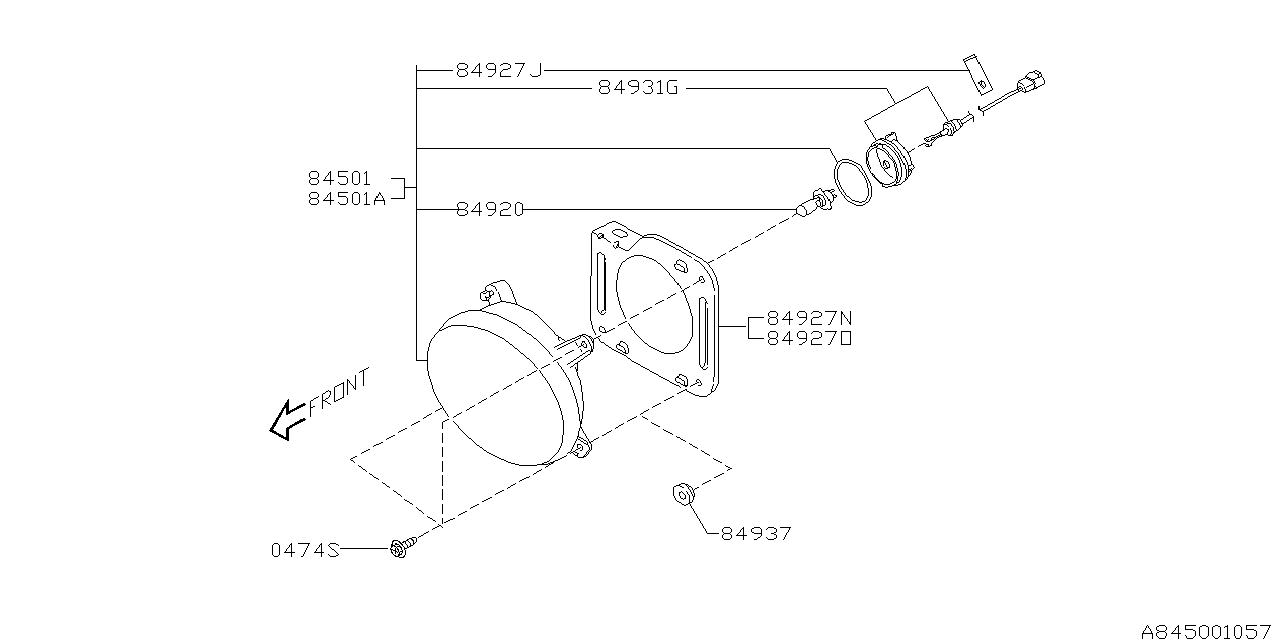 Diagram LAMP (FOG) for your 2000 Subaru Impreza  Limited Sedan 