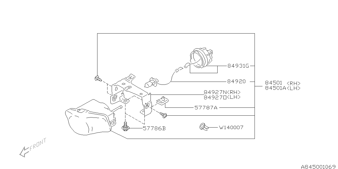 Diagram LAMP (FOG) for your 2011 Subaru Impreza   