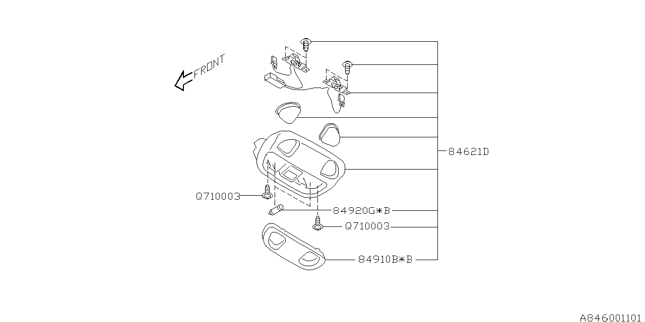 Diagram LAMP (ROOM) for your Subaru Forester  