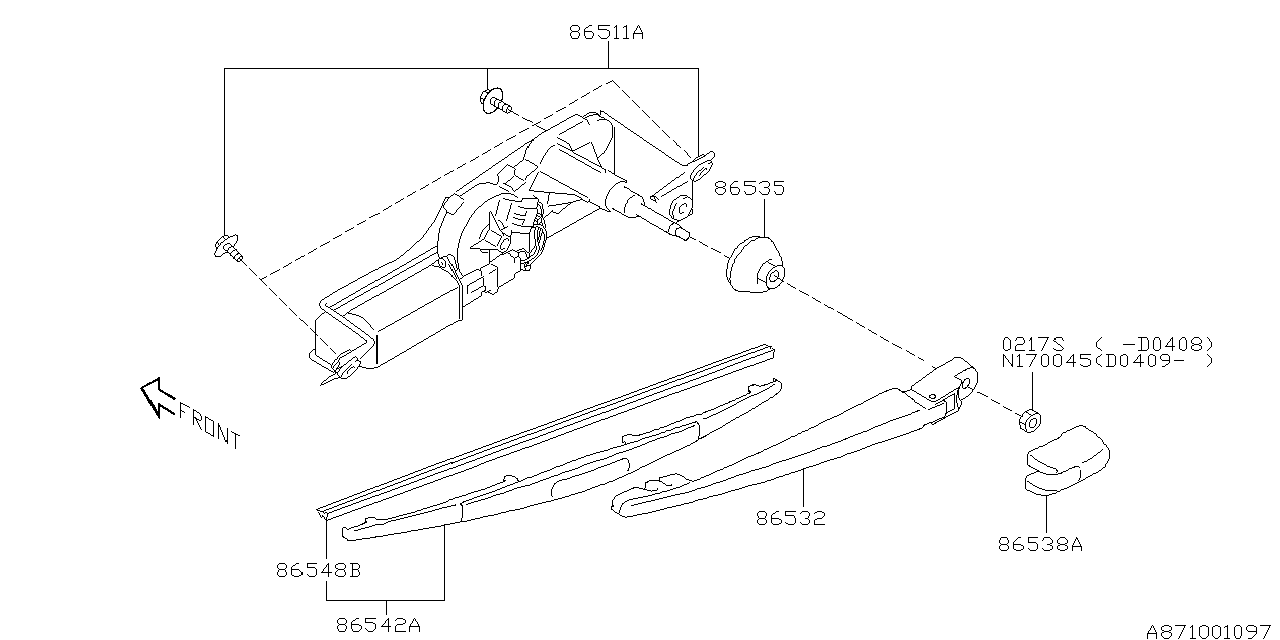 Diagram WIPER (REAR) for your Subaru