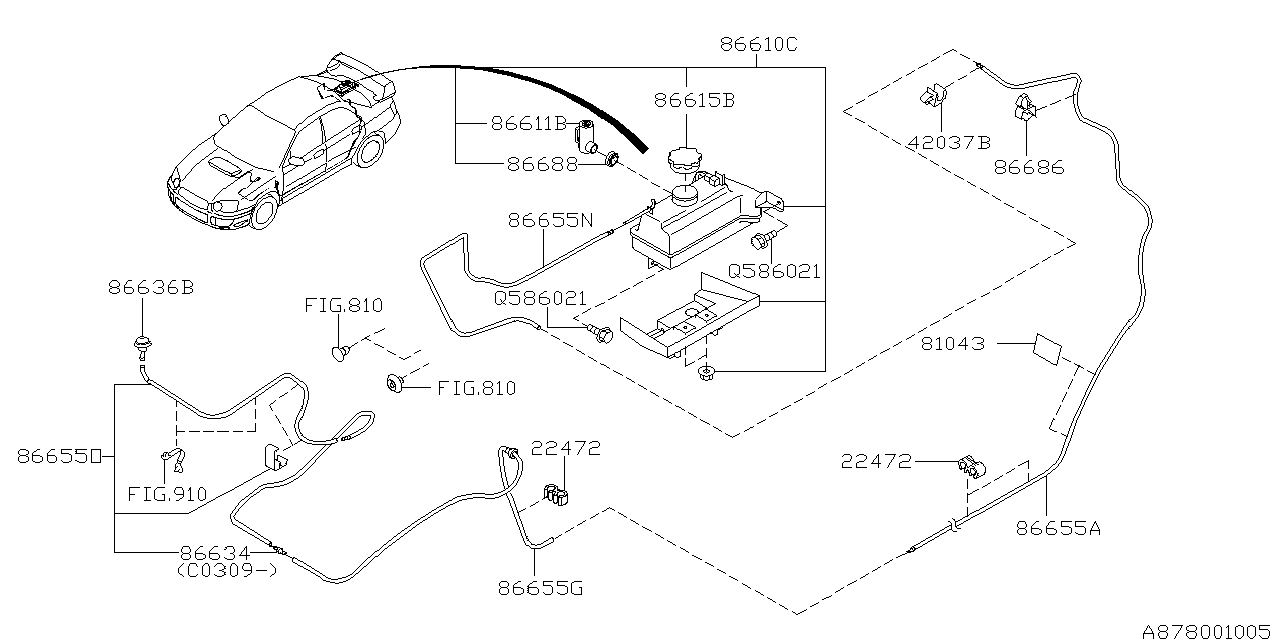 Diagram INTER COOLER WATER SPRAY for your Subaru