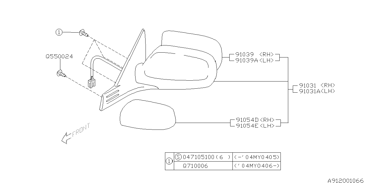 Diagram REAR VIEW MIRROR for your 2002 Subaru WRX  WAGON 