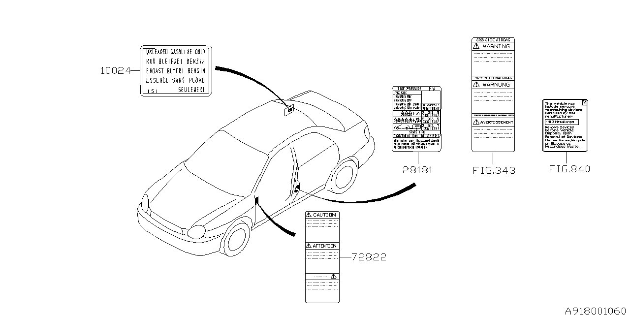 Diagram LABEL (CAUTION) for your 2017 Subaru Forester   