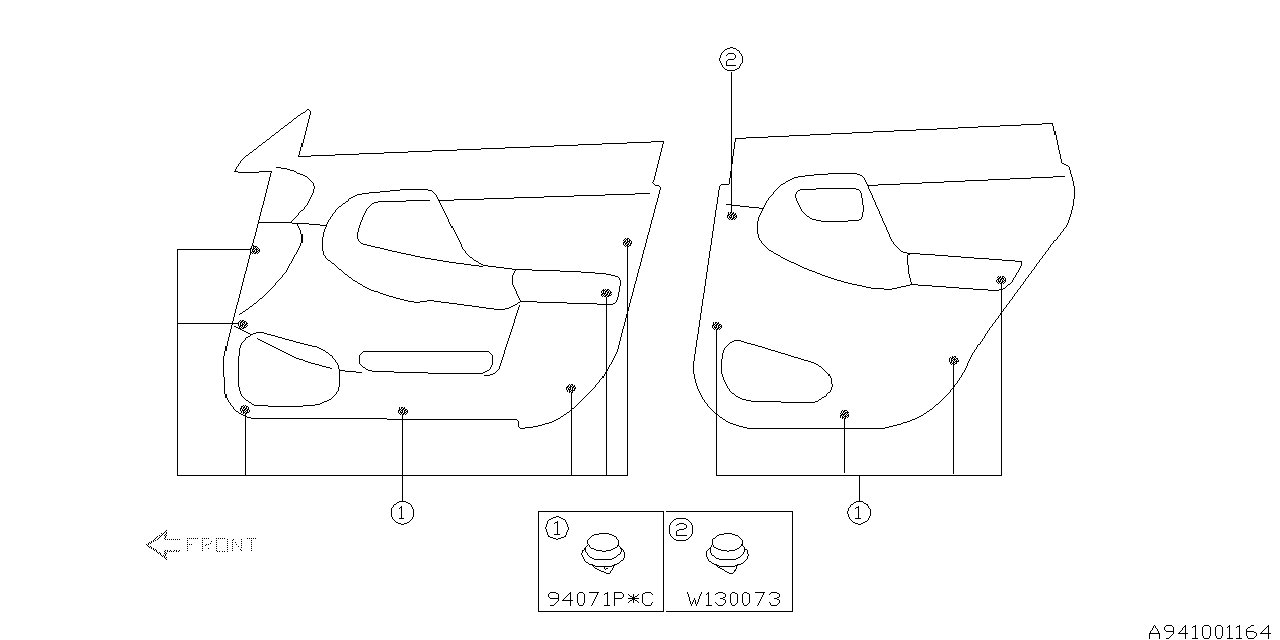 Diagram DOOR TRIM for your Subaru Impreza  