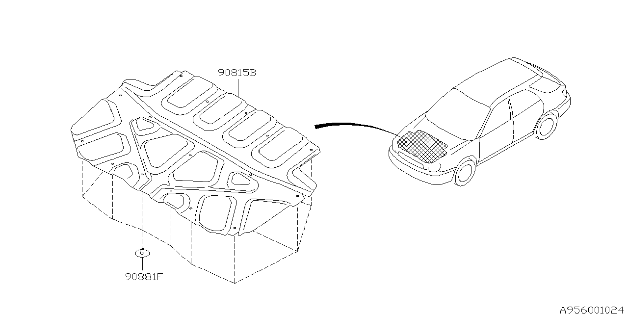 Diagram HOOD INSULATOR for your 2018 Subaru WRX   