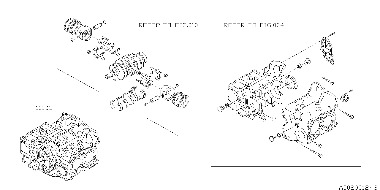 Diagram ENGINE GASKET & SEAL KIT for your 2020 Subaru Impreza   