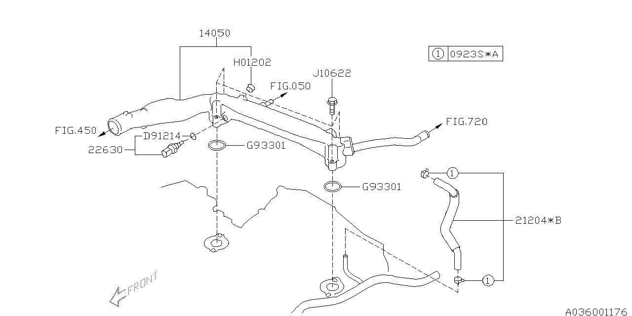 Diagram WATER PIPE (1) for your 2020 Subaru Impreza  LIMITED w/EyeSight WAGON 