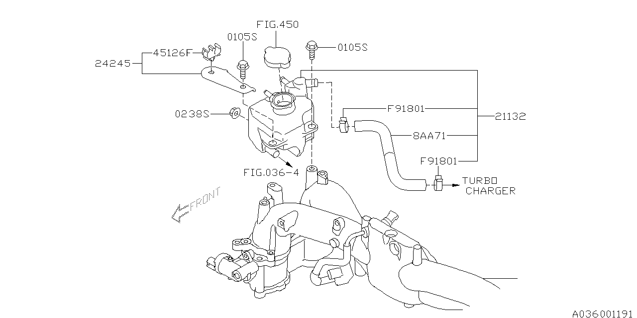 Diagram WATER PIPE (1) for your 2008 Subaru STI   