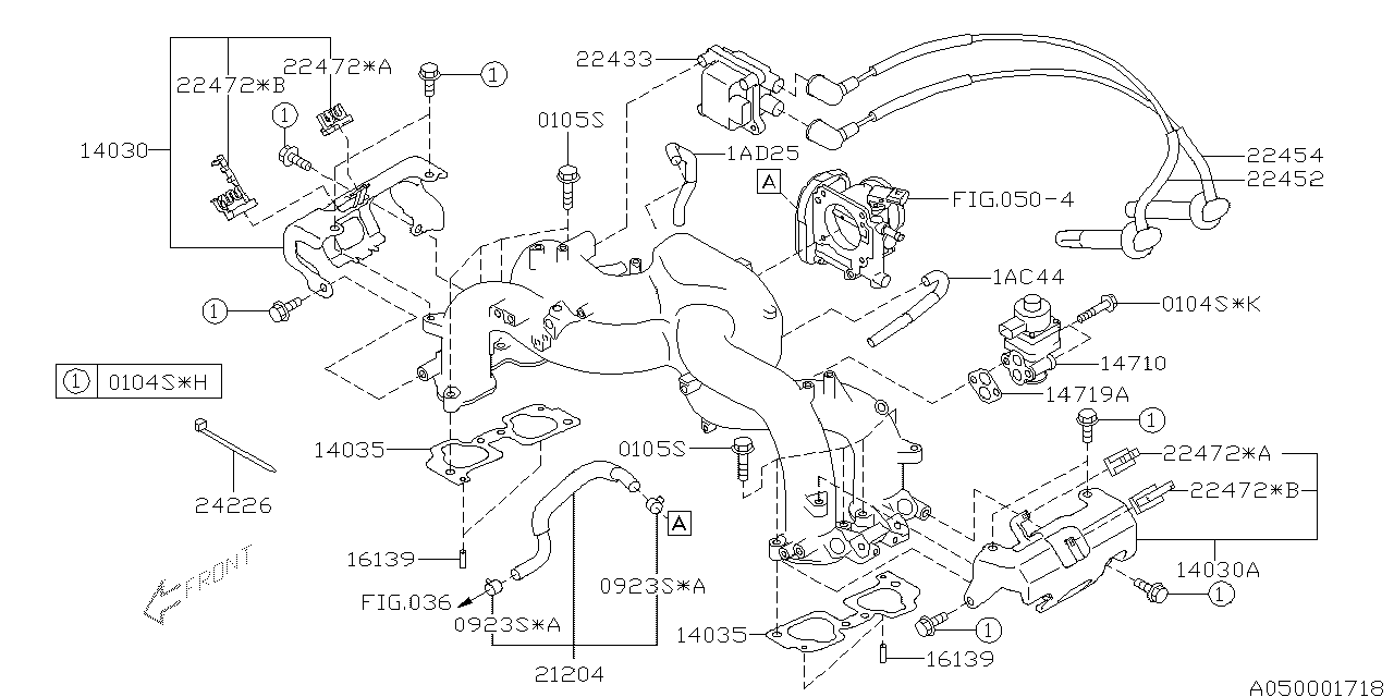 Diagram INTAKE MANIFOLD for your 2010 Subaru Impreza 2.5L AT Sedan 