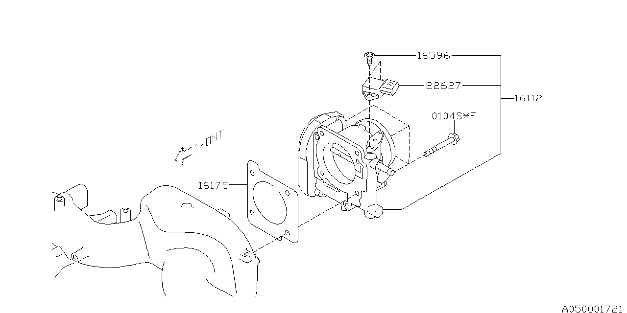 Diagram INTAKE MANIFOLD for your 2006 Subaru Impreza   