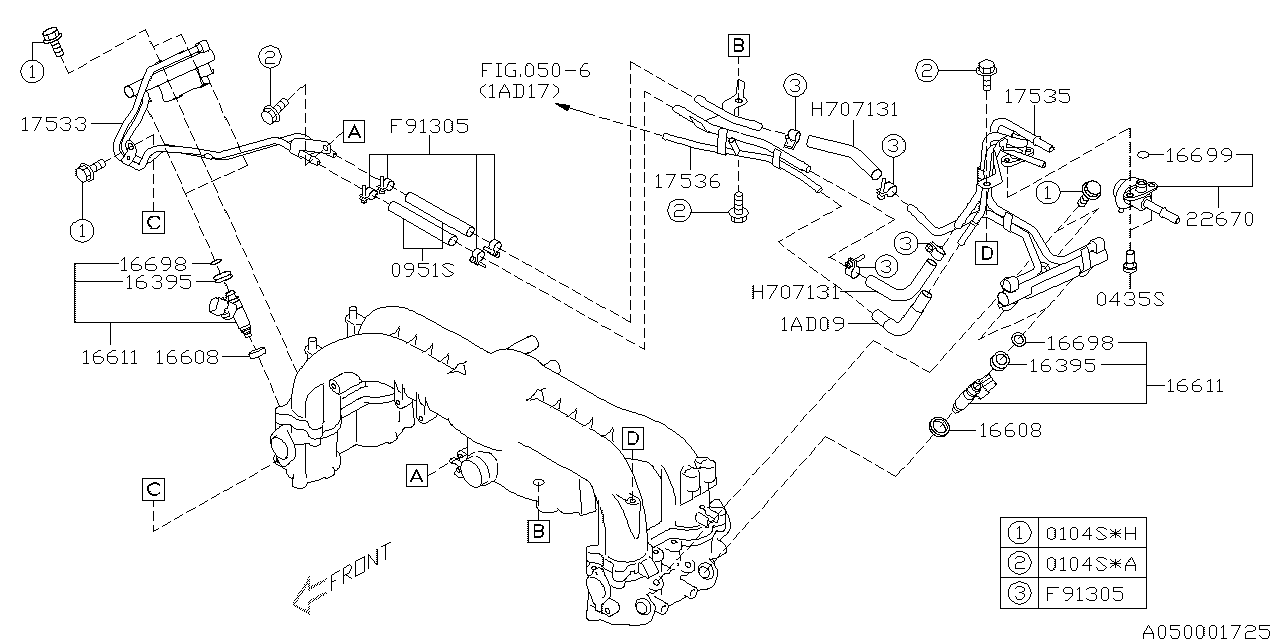 Diagram INTAKE MANIFOLD for your Subaru Impreza  