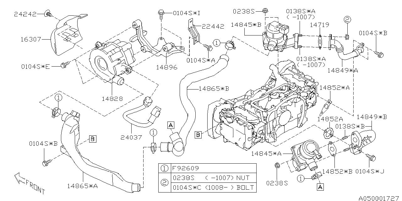 Diagram INTAKE MANIFOLD for your Subaru Impreza  