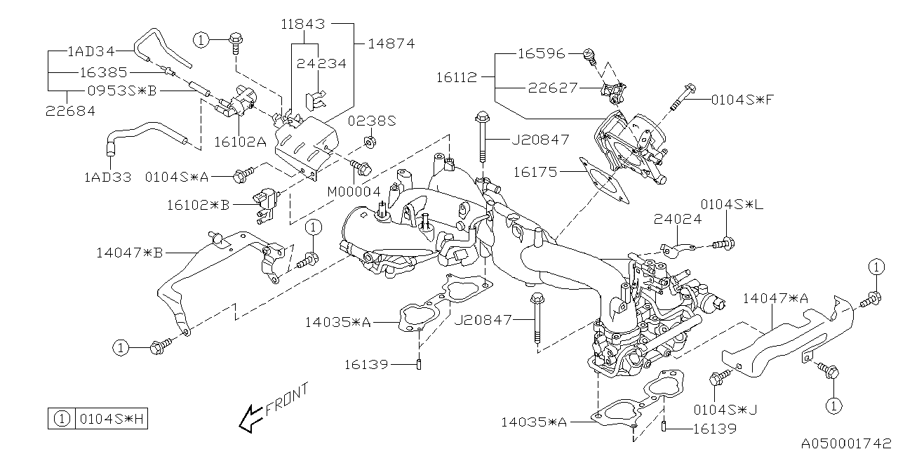 Diagram INTAKE MANIFOLD for your 2019 Subaru BRZ   