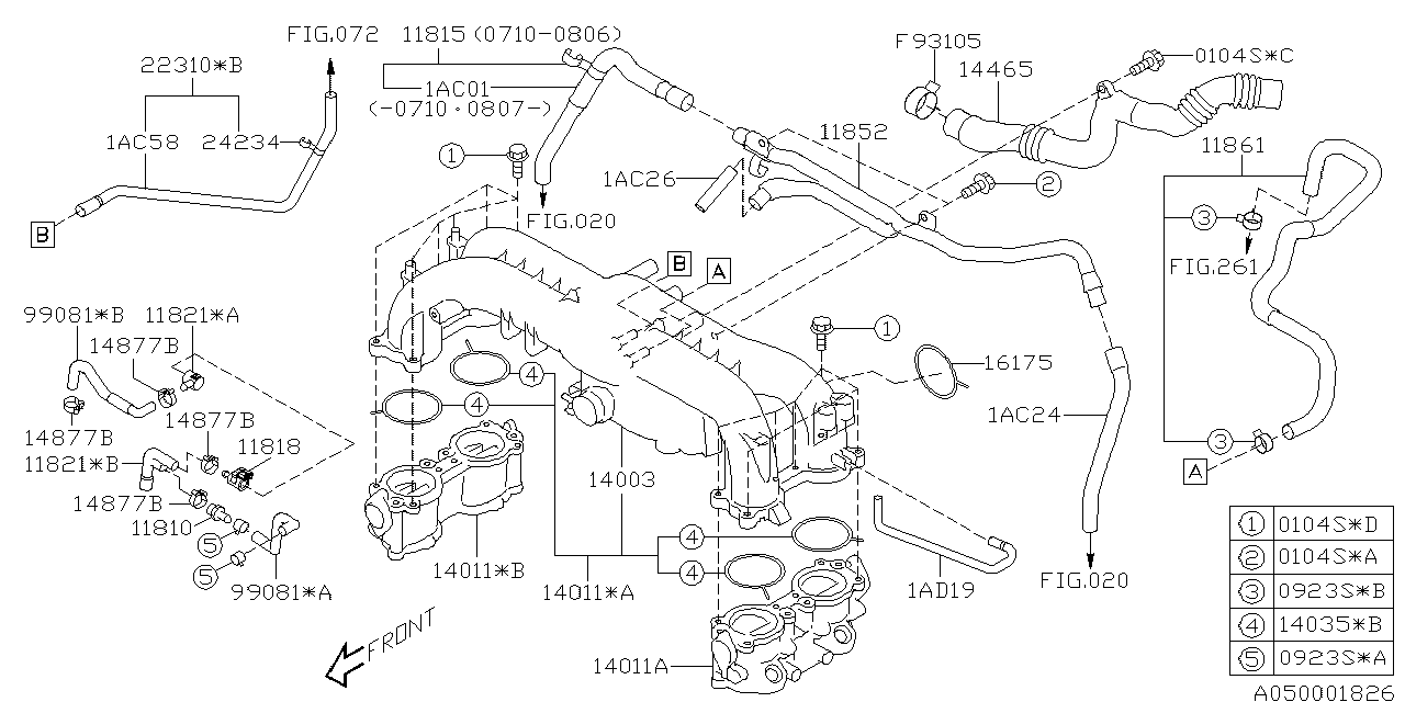 Diagram INTAKE MANIFOLD for your Subaru