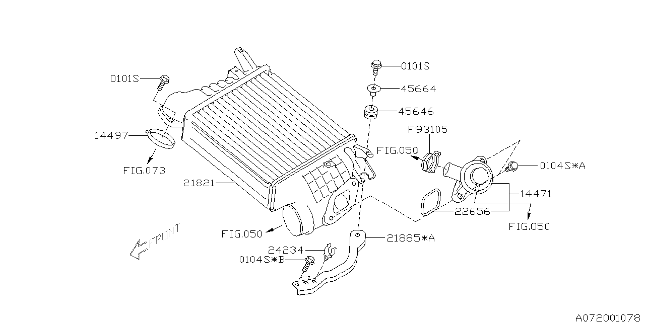 Diagram INTER COOLER for your Subaru Impreza  Limited Sedan